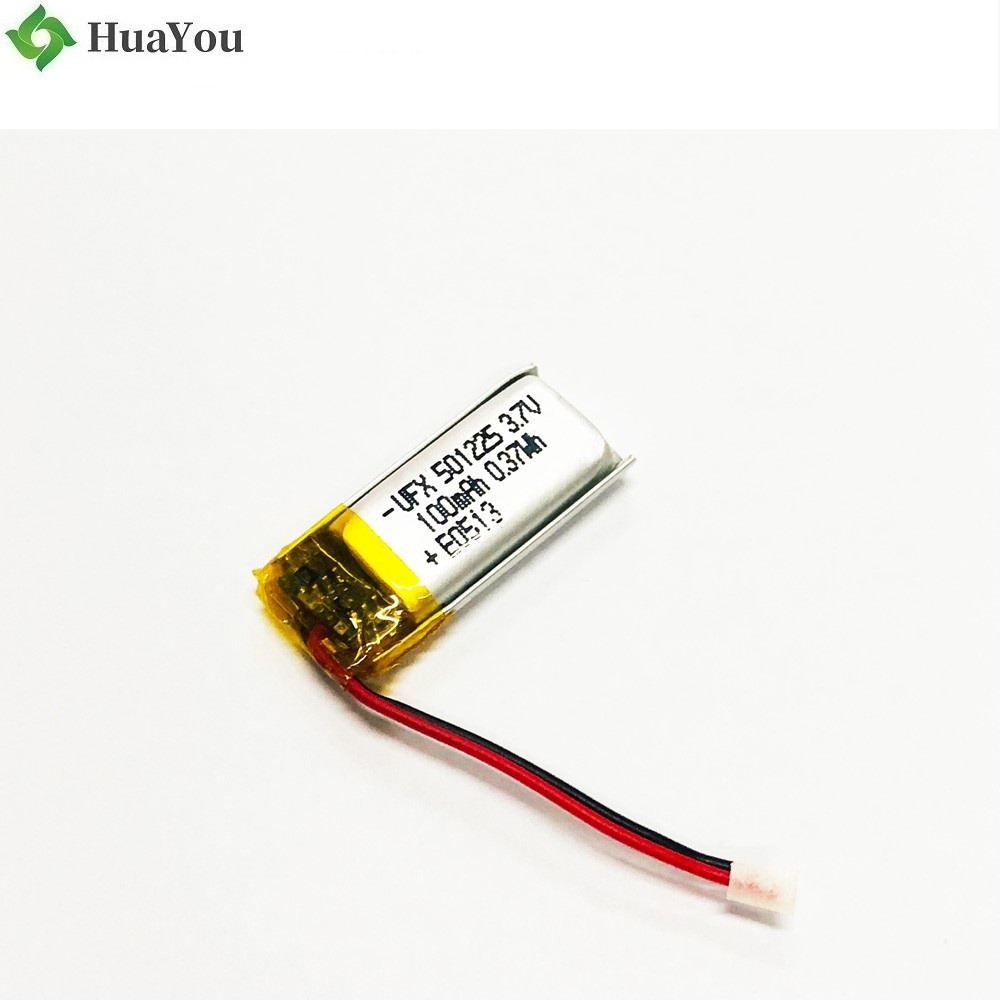 501225 100mAh 3.7V Li-Polymer Battery