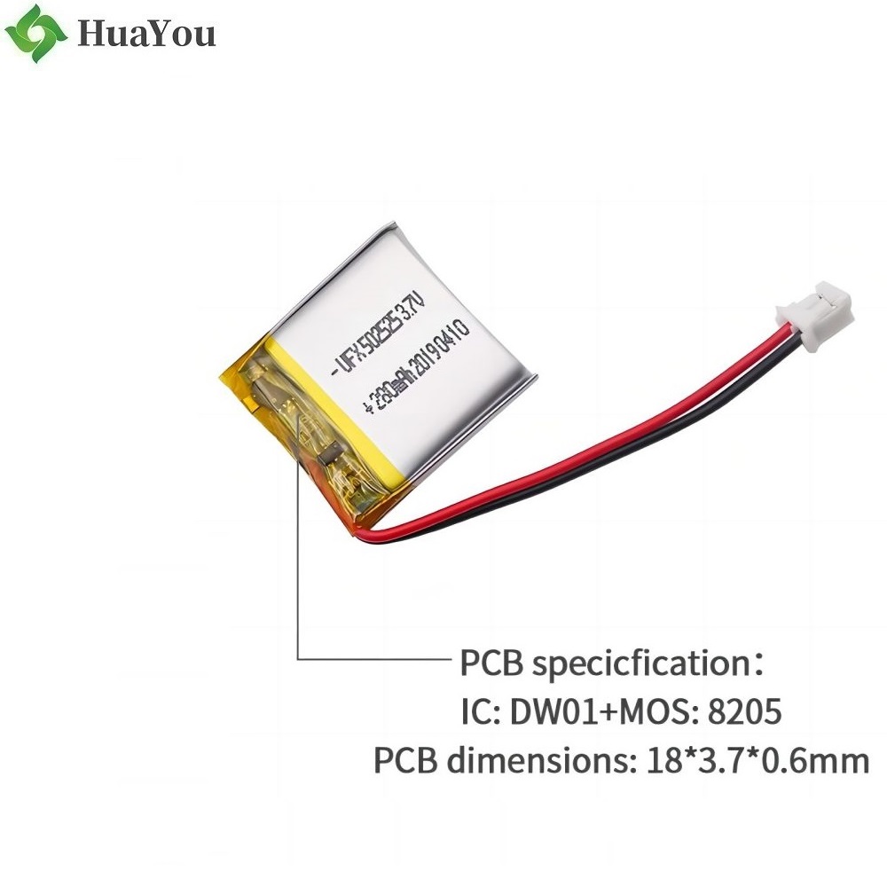 3.7 V 280mAh Lithium Ion Battery