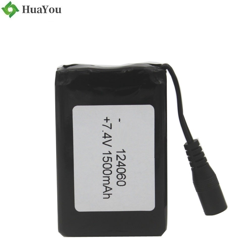 124060 7.4V 1500mAh Polymer Li-ion Battery