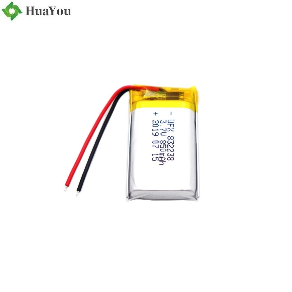 832238 850mAh 3.7V Li-Polymer Battery