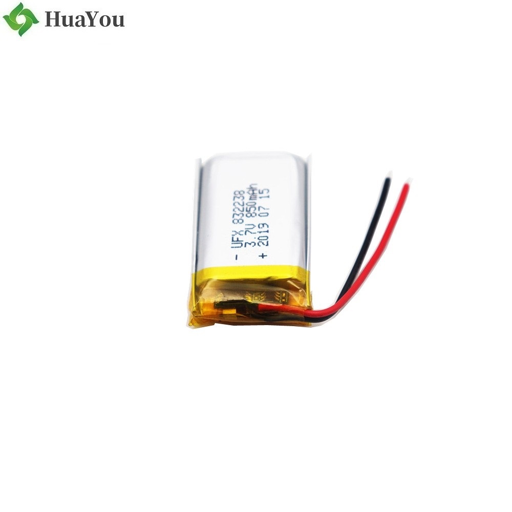 832238 850mAh 3.7V Li-Polymer Battery