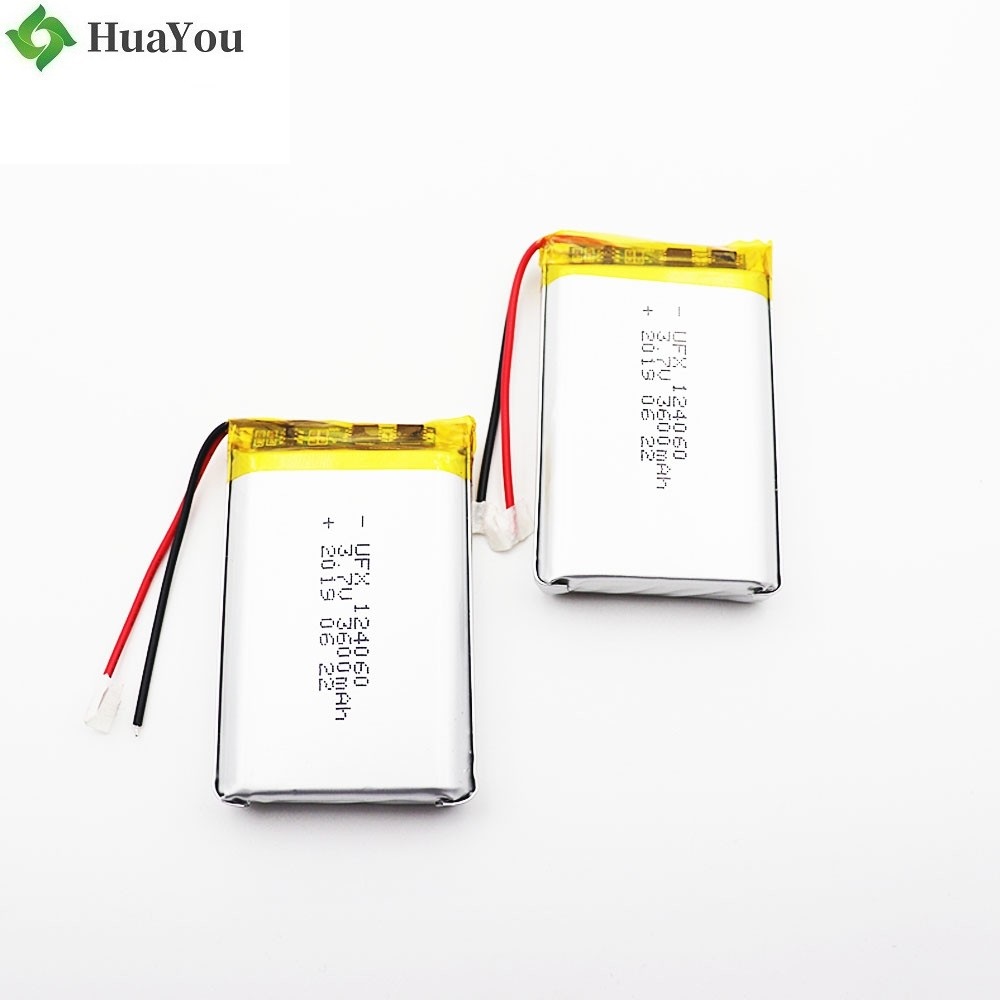 124060 3600mAh 3.7V Lithium Polymer Battery 